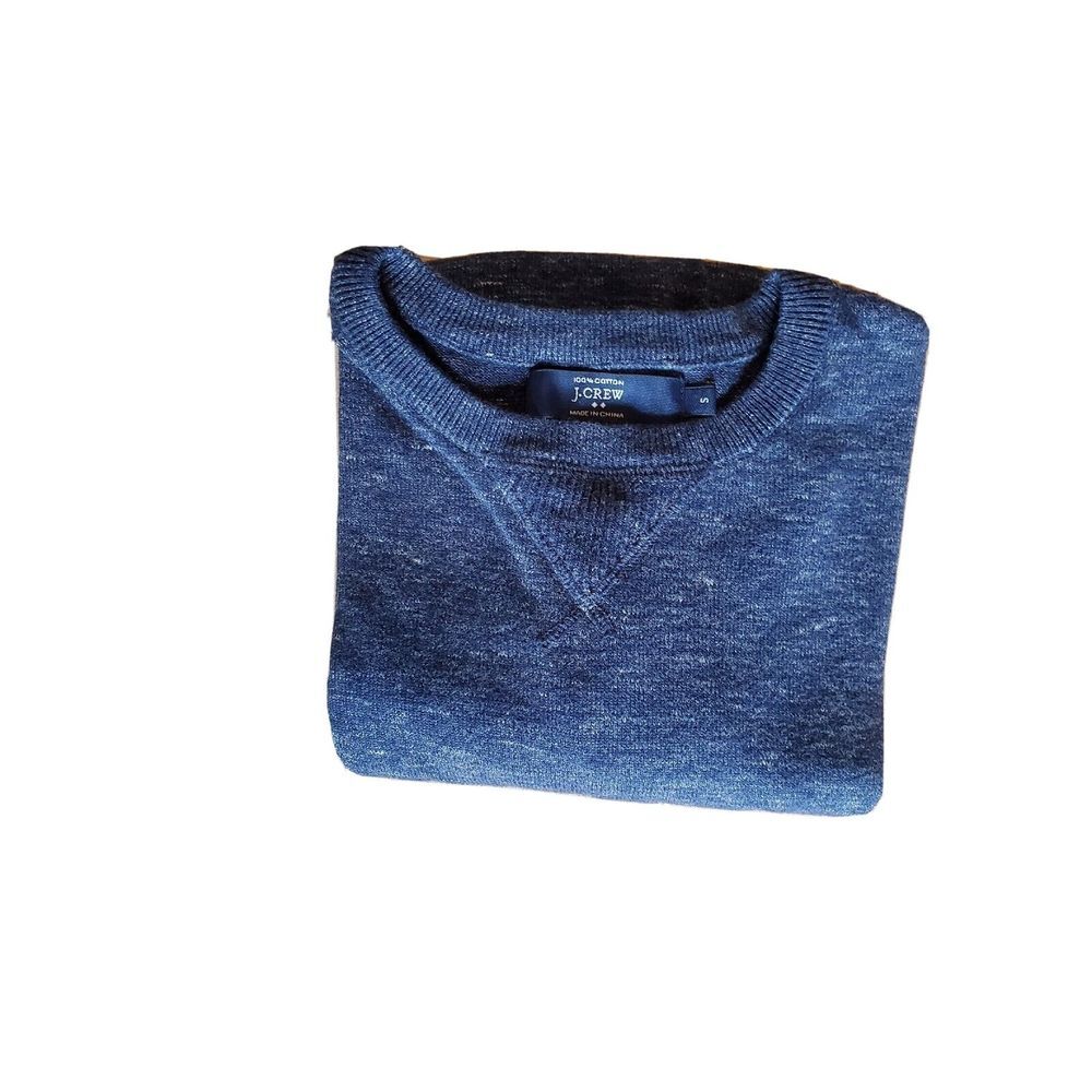 J.Crew Crew Neck Sweater Breathable 100% Cotton Blue Men's Size S